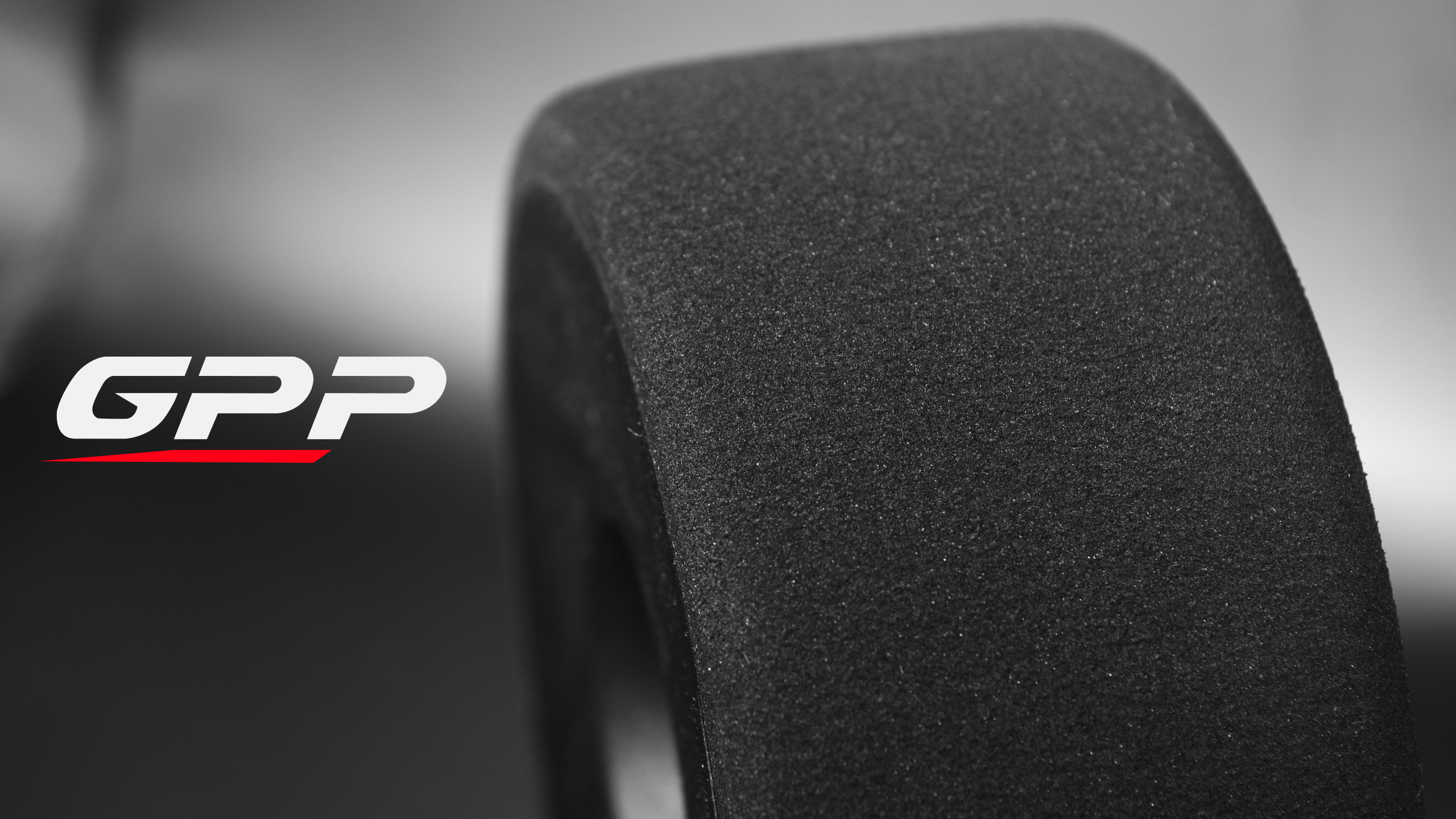 gpp foam rubber tyre macro picture title header with logo