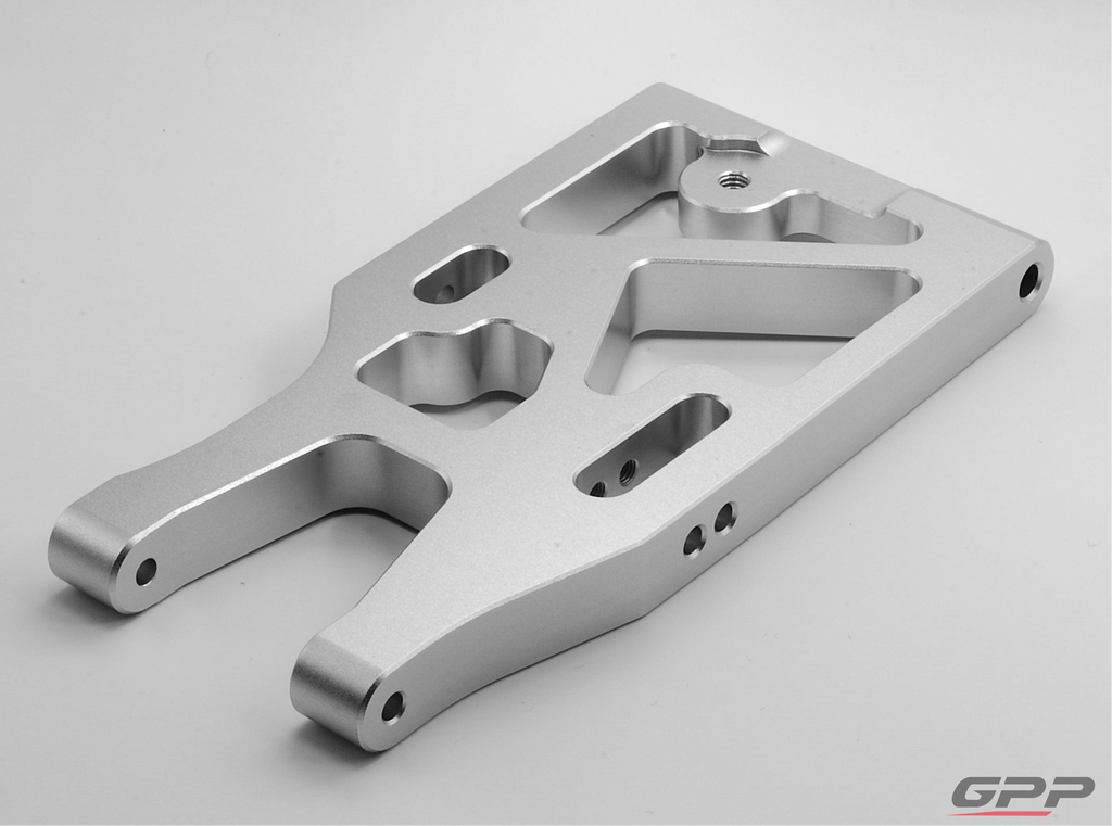 GPP 7075 aluminum rear suspension arms for Hobao VTE2 speedrun RC car